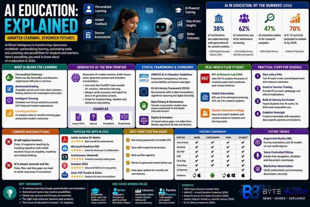 Bytebloop.com AI Education Explained Benefits, Uses, Risks & Future