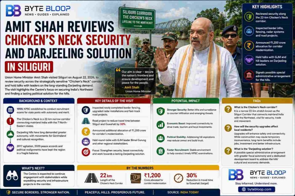 Bytebloop.com Amit Shah Reviews Chicken’s Neck Security and Darjeeling Solution in Siliguri