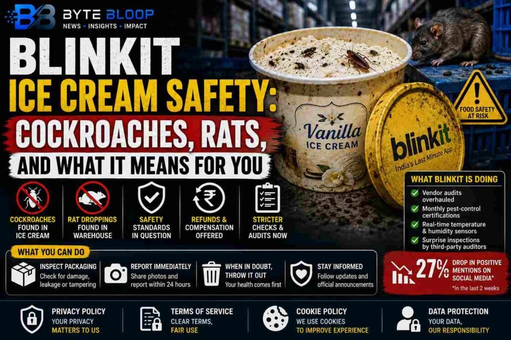 Bytebloop.com Blinkit Ice Cream Safety Cockroaches Rats and What It Means for You