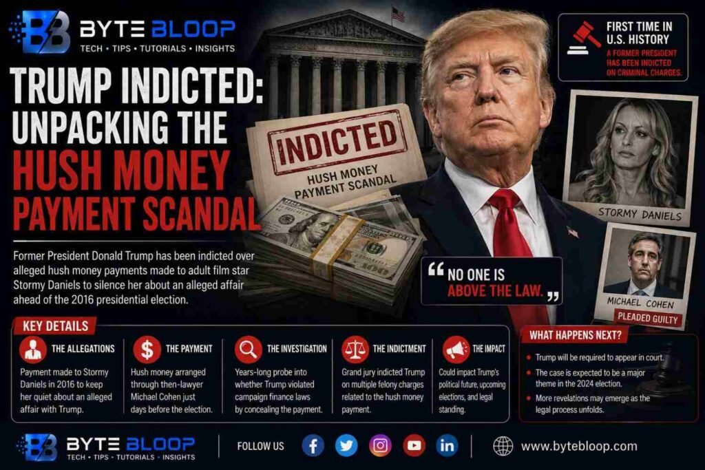 Bytebloop.com Bytebloop Trump Indicted Unpacking the Hush Money Payment Scandal