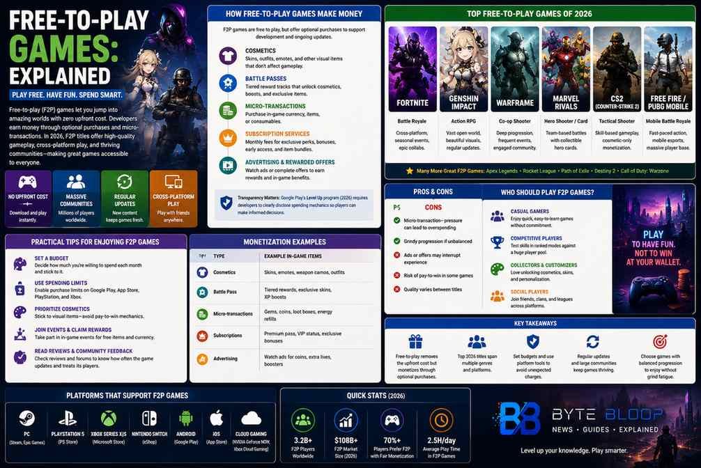 Bytebloop.com Free-to-Play Games Explained