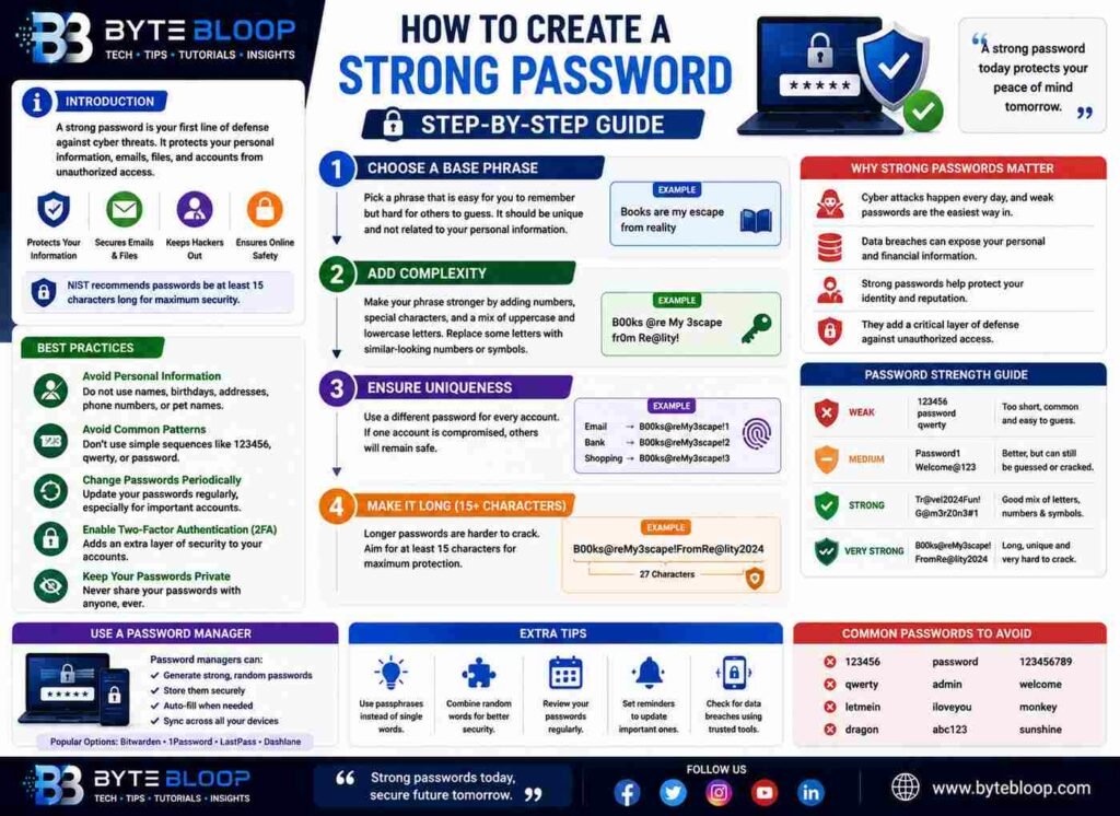 Bytebloop.com How to Create a Strong Password Step-by-Step Guide