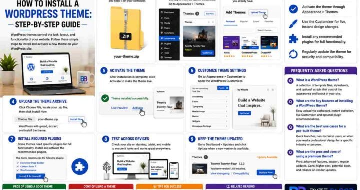 Bytebloop.com How to Install a WordPress Theme Step-by-Step Guide
