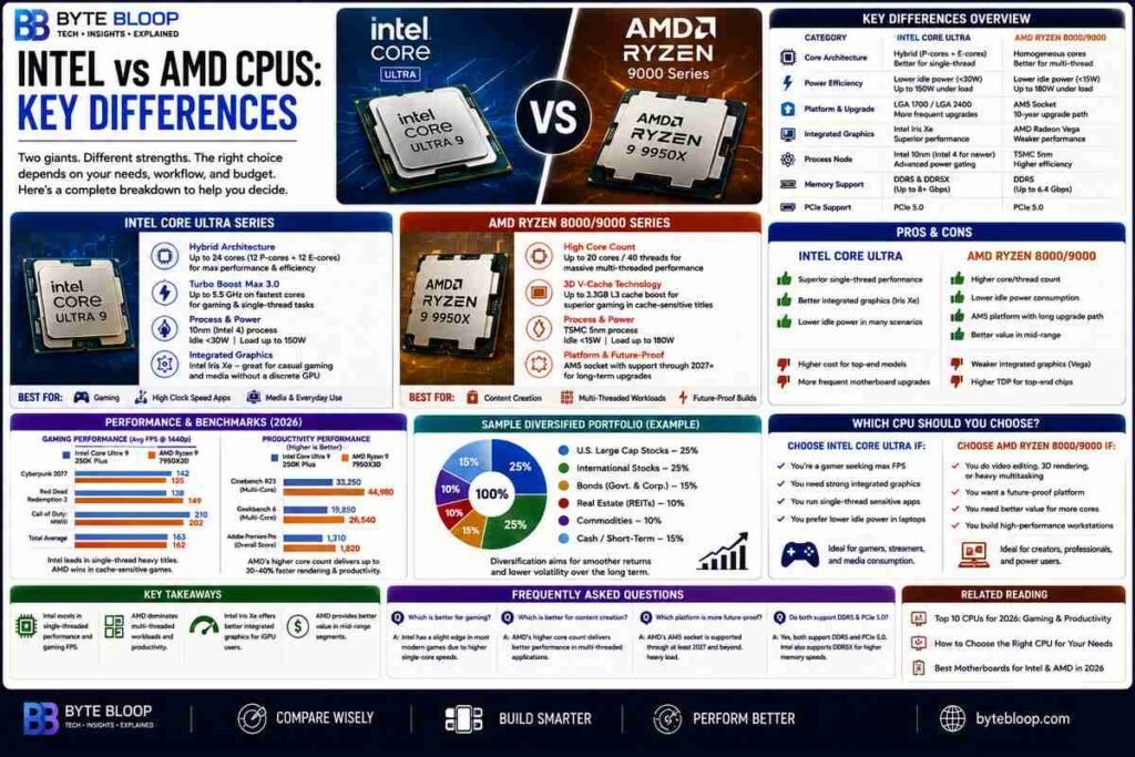 Bytebloop.com Intel vs AMD CPUs Key Differences