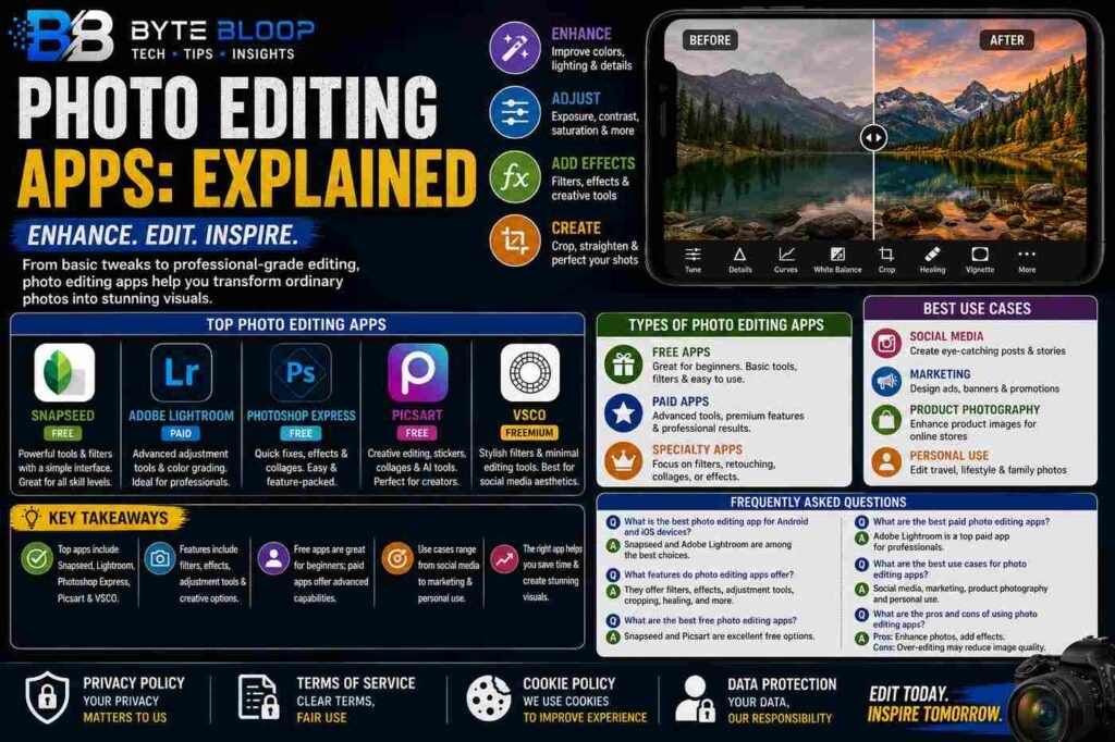 Bytebloop.com Photo Editing Apps Explained