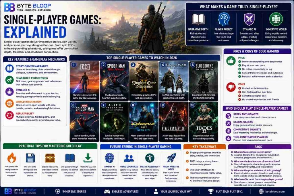 Bytebloop.com Single Player Games Explained