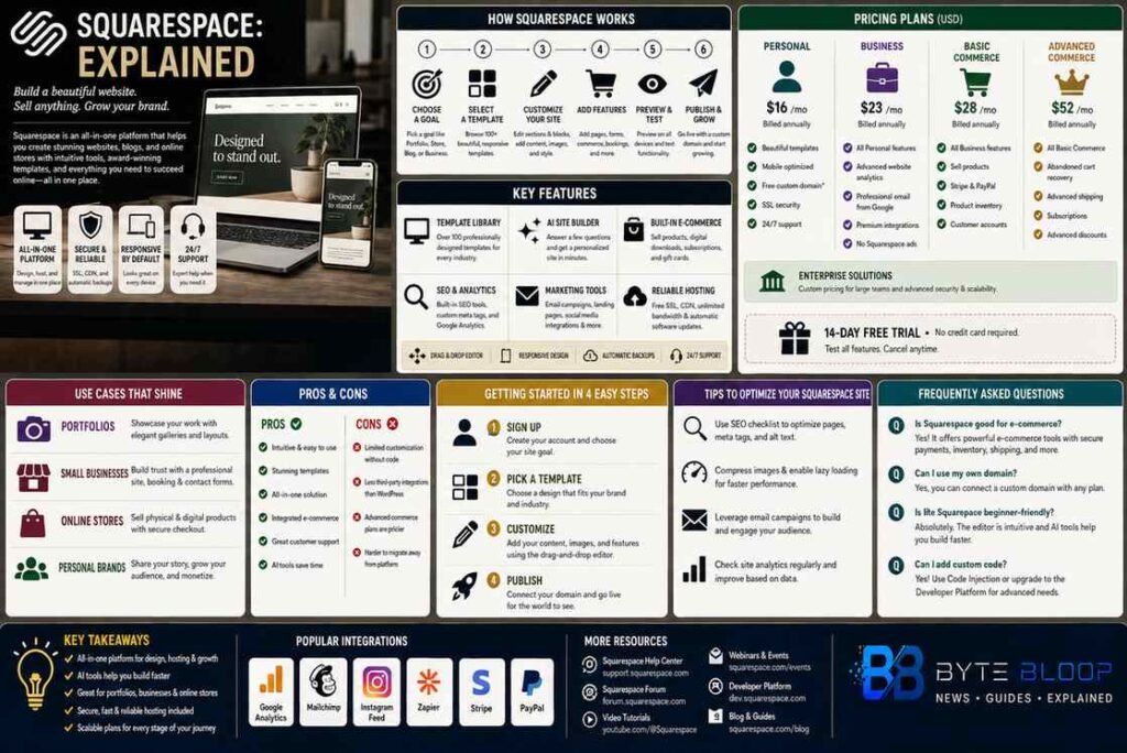 Bytebloop.com Squarespace Explained