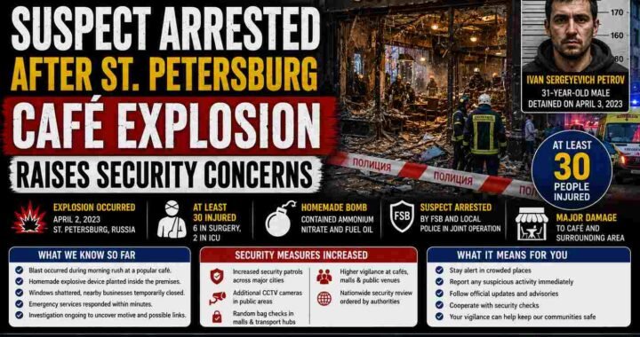 Bytebloop.com Suspect Arrested After St Petersburg Cafe Explosion Raises Security Concerns