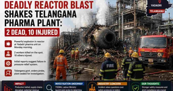 Bytebloop.com Telangana Pharma Plant Reactor Blast 2 Dead, 10 Injured