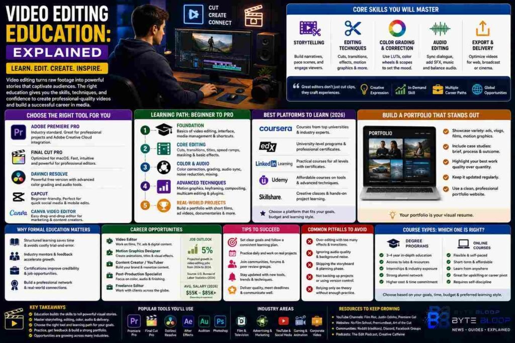 Bytebloop,com Video Editing Education Explained