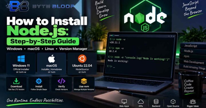 Bytebloop.com How to Install Node js Step by Step Guide