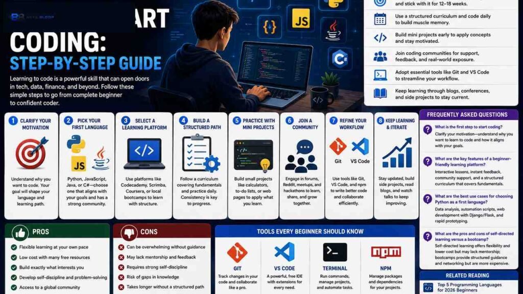 Bytebloop.com How to Start Coding Step by Step Guide for Beginners