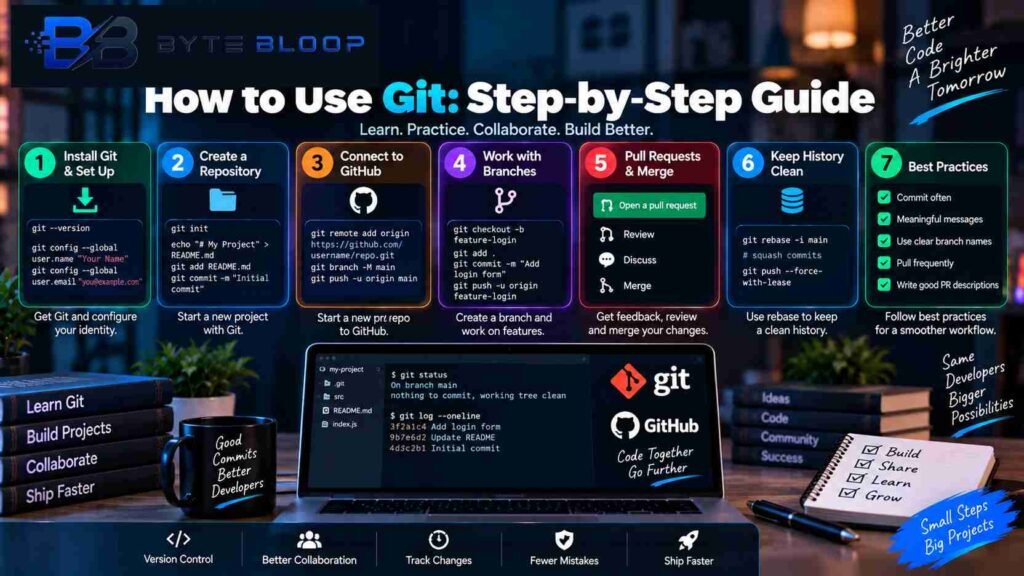 Bytebloop.com How to Use Git Featured Image